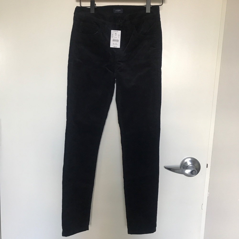 NWT jcrew Highrise skinny corduroy pant dark grey